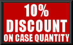 Purchase one (1) case of the same product code and we will reduce its low price by 10%. 10% Discount on Case Quantity